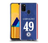 Head Case Designs Licenza Ufficiale Chelsea Football Club Alejandro Garnacho 2025/26 Giocatori Divisa Casa 2° Gruppo Custodia in Gel [Grado Militare] Compatibile con Galaxy M30s (2019)/M21 (2020)