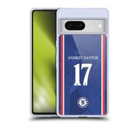 Head Case Designs Licenza Ufficiale Chelsea Football Club Andrey Santos 2025/26 Giocatori Divisa Casa 2° Gruppo Custodia in Gel [Protezione di Grado Militare] Compatibile con Google Pixel 7