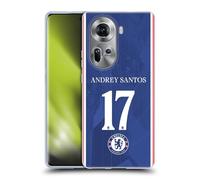 Head Case Designs Licenza Ufficiale Chelsea Football Club Andrey Santos 2025/26 Giocatori Divisa Casa 2° Gruppo Custodia in Gel [Protezione di Grado Militare] Compatibile con Oppo Reno11