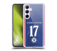 Head Case Designs Licenza Ufficiale Chelsea Football Club Andrey Santos 2025/26 Giocatori Divisa Casa 2° Gruppo Custodia in Gel [Protezione di Grado Militare] Compatibile con Samsung Galaxy A35 5G