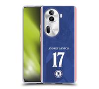 Head Case Designs Licenza Ufficiale Chelsea Football Club Andrey Santos 2025/26 Giocatori Divisa Casa 2° Gruppo Custodia in Gel [Protezione di Grado Militare] Compatibile con Oppo Reno11 PRO