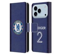 Head Case Designs Licenza Ufficiale Chelsea Football Club Antonio Rüdiger 2020/21 Giocatori Home Kit Gruppo 1 Custodia Portafoglio in Pelle Compatibile con Apple iPhone 17 PRO
