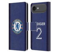 Head Case Designs Licenza Ufficiale Chelsea Football Club Antonio Rüdiger 2020/21 Giocatori Home Kit Gruppo 1 Custodia Portafoglio in Pelle Compatibile con Apple iPhone 17 Air