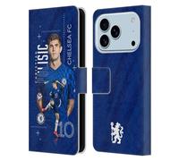 Head Case Designs Licenza Ufficiale Chelsea Football Club Christian Pulisic 2021/22 Prima Squadra Custodia Portafoglio in Pelle Compatibile con Apple iPhone 17 PRO