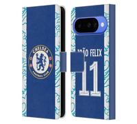 Head Case Designs Licenza Ufficiale Chelsea Football Club João Félix 2022/23 Giocatori Home Kit Custodia Portafoglio in Pelle Compatibile con Google Pixel 10