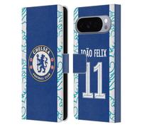 Head Case Designs Licenza Ufficiale Chelsea Football Club João Félix 2022/23 Giocatori Home Kit Custodia Portafoglio in Pelle Compatibile con Google Pixel 10 Pro XL