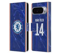 Head Case Designs Licenza Ufficiale Chelsea Football Club João Félix 2024/25 Giocatori Home Kit Custodia Portafoglio in Pelle Compatibile con Google Pixel 10 Pro XL