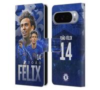 Head Case Designs Licenza Ufficiale Chelsea Football Club João Félix 2024/25 Prima Squadra Custodia Portafoglio in Pelle Compatibile con Google Pixel 10 Pro XL