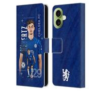 Head Case Designs Licenza Ufficiale Chelsea Football Club Kai Havertz 2021/22 Prima Squadra Custodia Portafoglio in Pelle Compatibile con Apple iPhone 17