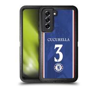 Head Case Designs Licenza Ufficiale Chelsea Football Club Marc Cucurella 2025/26 Giocatori Divisa Casa 1° Gruppo Custodia Antiurto Ultra Blindata Compatibile con Samsung Galaxy S21 Fe 5G