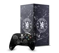 Head Case Designs Licenza Ufficiale Chelsea Football Club Marmo nero Arte Pacchetto Console Da Gioco Wrap E Pelle Per Controller Compatibile con Xbox Series X