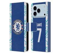 Head Case Designs Licenza Ufficiale Chelsea Football Club N'Golo Kanté 2022/23 Giocatori Home Kit Custodia Portafoglio in Pelle Compatibile con Apple iPhone 17 PRO