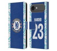 Head Case Designs Licenza Ufficiale Chelsea Football Club Pernille Harder 2022/23 Femminile Home Kit Custodia Portafoglio in Pelle Compatibile con Apple iPhone 17 Air