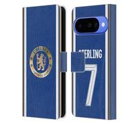 Head Case Designs Licenza Ufficiale Chelsea Football Club Raheem Sterling 2023/24 Giocatori Home Kit Custodia Portafoglio in Pelle Compatibile con Google Pixel 10
