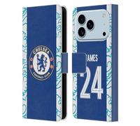 Head Case Designs Licenza Ufficiale Chelsea Football Club Reece James 2022/23 Giocatori Home Kit Custodia Portafoglio in Pelle Compatibile con Apple iPhone 17 PRO