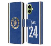 Head Case Designs Licenza Ufficiale Chelsea Football Club Reece James 2023/24 Giocatori Home Kit Custodia Portafoglio in Pelle Compatibile con Apple iPhone 17