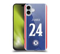 Head Case Designs Licenza Ufficiale Chelsea Football Club Reece James 2025/26 Giocatori Divisa Casa 1° Gruppo Custodia Cover Dura per Parte Posteriore Compatibile con Apple iPhone 16 Plus