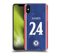 Head Case Designs Licenza Ufficiale Chelsea Football Club Reece James 2025/26 Giocatori Divisa Casa 1° Gruppo Custodia Cover Dura per Parte Posteriore Compatibile con Apple iPhone X/iPhone XS