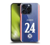 Head Case Designs Licenza Ufficiale Chelsea Football Club Reece James 2025/26 Giocatori Divisa Casa 1° Gruppo Custodia Cover Dura per Parte Posteriore Compatibile con Apple iPhone 15 PRO