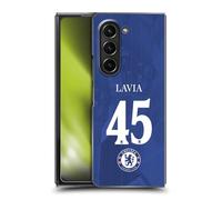 Head Case Designs Licenza Ufficiale Chelsea Football Club Roméo Lavia 2025/26 Giocatori Divisa Casa 2° Gruppo Custodia Cover Dura per Parte Posteriore Compatibile con Samsung Galaxy Z Fold5