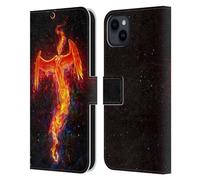 Head Case Designs Licenza Ufficiale Christos Karapanos Nato con Il Fuoco Mitico Custodia Portafoglio in Pelle Compatibile con Apple iPhone 15 Plus