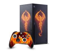 Head Case Designs Licenza Ufficiale Christos Karapanos Phoenix Drago Mix Arte Pacchetto Console Da Gioco Wrap E Pelle Per Controller Compatibile con Xbox Series X