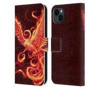 Head Case Designs Licenza Ufficiale Christos Karapanos Rinascita 2 Phoenix 3 Custodia Portafoglio in Pelle Compatibile con Apple iPhone 15 Plus
