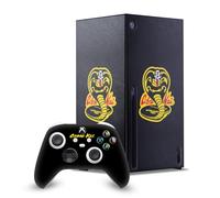 Head Case Designs Licenza Ufficiale Cobra Kai Logo Classico Iconico Pacchetto Console Da Gioco Wrap E Pelle Per Controller Compatibile con Xbox Series X