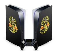 Head Case Designs Licenza Ufficiale Cobra Kai Logo Classico Iconico Vinile Frontalino Sticker Gaming Pelle Adesivo Compatibile con Sony PlayStation 5 PS5 Digital Edition Console & DualSense Controller