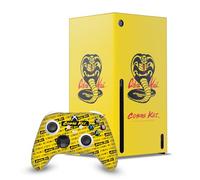 Head Case Designs Licenza Ufficiale Cobra Kai Logo Iconico Pacchetto Console Da Gioco Wrap E Pelle Per Controller Compatibile con Xbox Series X