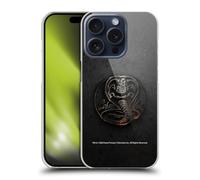 Head Case Designs Licenza Ufficiale Cobra Kai Logo Metallico Grafiche Custodia Cover Dura per Parte Posteriore Compatibile con Apple iPhone 15 PRO
