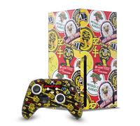 Head Case Designs Licenza Ufficiale Cobra Kai Logo Mischiati Iconico Pacchetto Console Da Gioco Wrap E Pelle Per Controller Compatibile con Xbox Series X