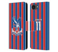 Head Case Designs Licenza Ufficiale Crystal Palace FC Brennan Johnson 2025/26 Giocatori Home Kit Custodia Portafoglio in Pelle Compatibile con Apple iPhone 16e / iPhone 17e