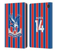 Head Case Designs Licenza Ufficiale Crystal Palace FC Jean-Philippe Mateta 2025/26 Giocatori Home Kit Custodia Portafoglio in Pelle Compatibile con Amazon Fire 7 2022