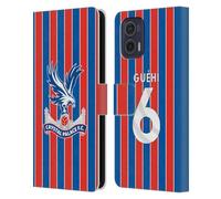 Head Case Designs Licenza Ufficiale Crystal Palace FC Marc Guéhi 2025/26 Giocatori Home Kit Custodia Portafoglio in Pelle Compatibile con Motorola Moto G73 5G
