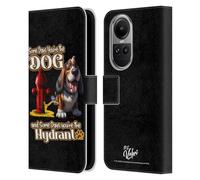 Head Case Designs Licenza Ufficiale D.S. Valori Alcuni Giorni Tu Sei Il Cane Kitty E Cucciolo Custodia Portafoglio in Pelle Compatibile con Oppo Reno10 5G / Reno10 PRO 5G