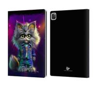 Head Case Designs Licenza Ufficiale D.S. Valori Gattina in Jeans Kitty E Cucciolo Custodia Portafoglio in Pelle Compatibile con Apple iPad PRO 13 M4 2024