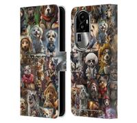 Head Case Designs Licenza Ufficiale D.S. Valori Il Regno dei Cuccioli Kitty E Cucciolo Custodia Portafoglio in Pelle Compatibile con Oppo Reno10 PRO+