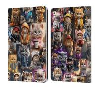 Head Case Designs Licenza Ufficiale D.S. Valori Il Regno di Kitty Kitty E Cucciolo Custodia Portafoglio in Pelle Compatibile con Apple iPad 9.7 2017 / iPad 9.7 2018