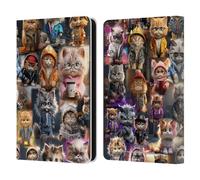 Head Case Designs Licenza Ufficiale D.S. Valori Il Regno di Kitty Kitty E Cucciolo Custodia Portafoglio in Pelle Compatibile con Amazon Kindle 11th Gen 6in 2022