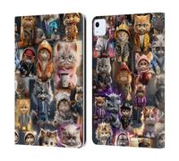 Head Case Designs Licenza Ufficiale D.S. Valori Il Regno di Kitty Kitty E Cucciolo Custodia Portafoglio in Pelle Compatibile con Apple iPad Air 11 2020/2022/2024/2025