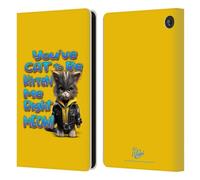Head Case Designs Licenza Ufficiale D.S. Valori You've Cat To Be Kitten Me Kitty E Cucciolo Custodia Portafoglio in Pelle Compatibile con Amazon Fire 7 2022
