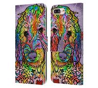 Head Case Designs Licenza Ufficiale Dean Russo Tenero Barboncino Cani 3 Custodia Portafoglio in Pelle Compatibile con Apple iPhone 7 Plus/iPhone 8 Plus