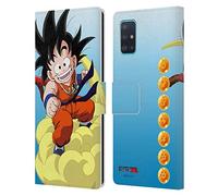 Head Case Designs Licenza Ufficiale Dragon Ball Goku Personaggi Custodia Portafoglio in Pelle Compatibile con Samsung Galaxy A51 (2019)