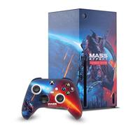 Head Case Designs Licenza Ufficiale EA Bioware Mass Effect Arte Chiave Grafiche Leggendarie Pacchetto Console Da Gioco Wrap E Pelle Per Controller Compatibile con Xbox Series X