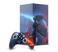 Head Case Designs Licenza Ufficiale EA Bioware Mass Effect N7 Armature Grafiche Leggendarie Pacchetto Console Da Gioco Wrap E Pelle Per Controller Compatibile con Xbox Series X