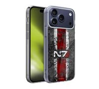 Head Case Designs Licenza Ufficiale EA Bioware Mass Effect N7 Logo Stressato Grafiche Custodia in Gel [Protezione di Grado Militare] Compatibile con Apple iPhone 17 PRO Max