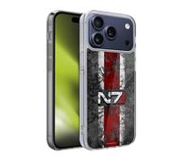 Head Case Designs Licenza Ufficiale EA Bioware Mass Effect N7 Logo Stressato Grafiche Custodia in Gel [Protezione di Grado Militare] Compatibile con Apple iPhone 17 PRO