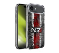 Head Case Designs Licenza Ufficiale EA Bioware Mass Effect N7 Logo Stressato Grafiche Custodia in Gel [Protezione di Grado Militare] Compatibile con Apple iPhone 17 Air