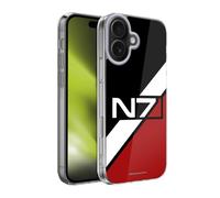 Head Case Designs Licenza Ufficiale EA Bioware Mass Effect N7 Logo Strisce Grafiche Custodia in Gel [Protezione di Grado Militare] Compatibile con Apple iPhone 17